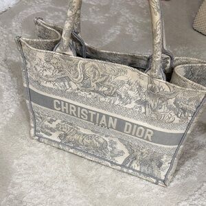 Dior Beige and Gray Tote Bag